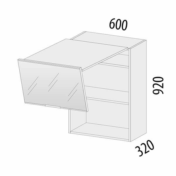 105.80 Шкаф-витрина с системой плавного закрывания Грэйс 105.80 Шкаф-витрина с системой плавного закрывания Грэйс