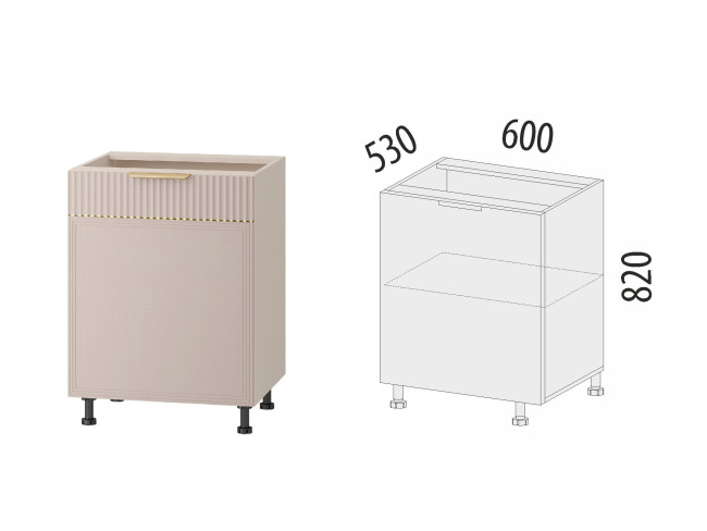 Напольный шкаф (лев/прав) Флоренция 107.43 Напольный шкаф (лев/прав) Флоренция 107.43