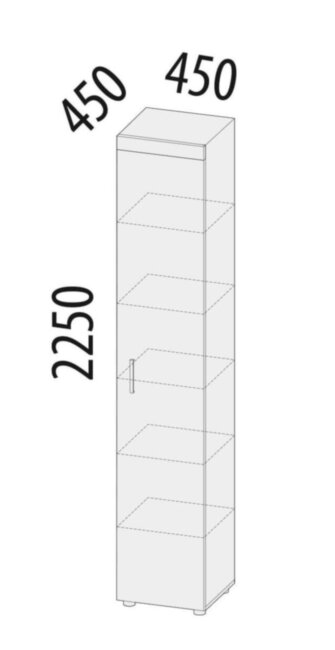 47.06.1 Шкаф-пенал (лев/прав) Тиффани 450
