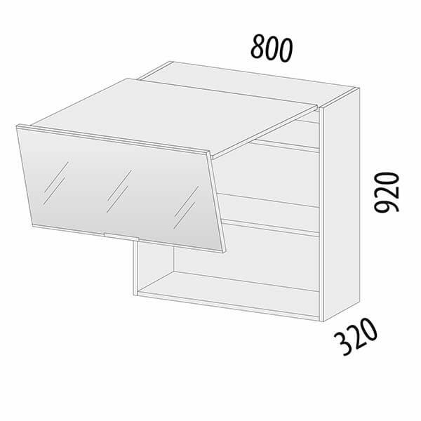 105.81 Шкаф-витрина с системой плавного закрывания Грэйс