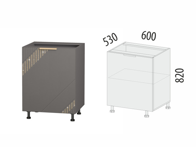 106.43 Напольный шкаф (лев/прав) Монако