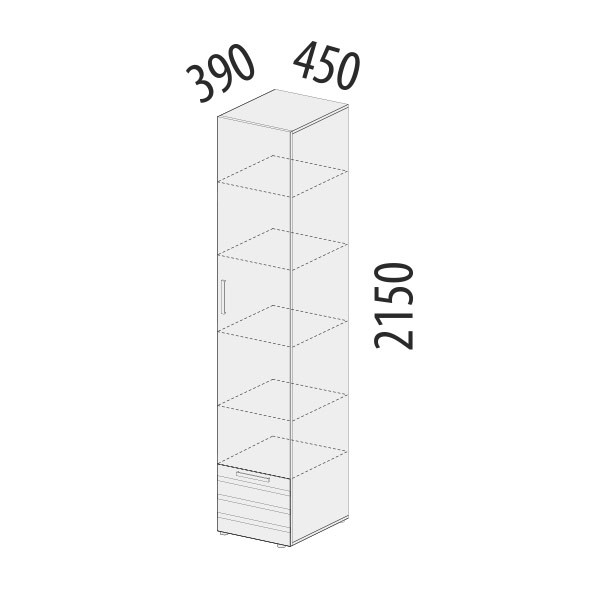 400.06 Шкаф-пенал (лев/прав) Денвер 400.06 Шкаф-пенал (лев/прав) Денвер