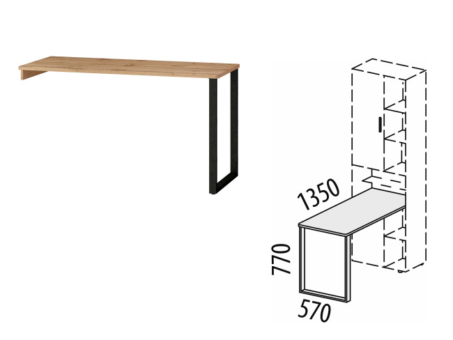 Стол письменный Джерси 602.61 Стол письменный Джерси 602.61