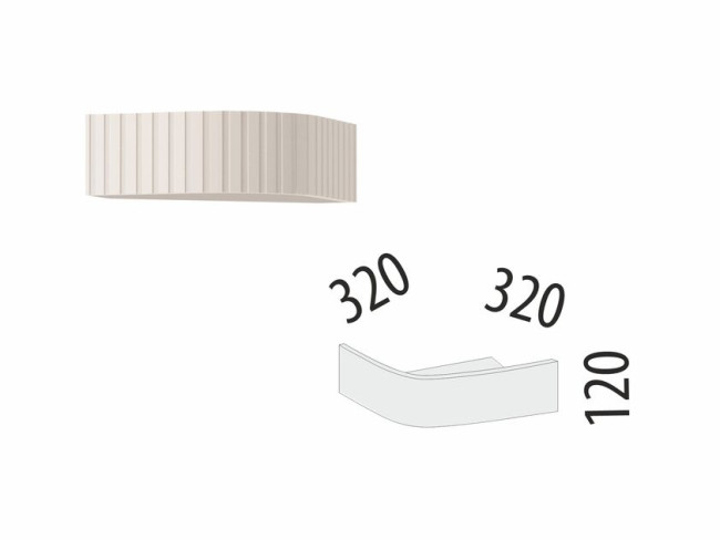 Карниз №4 Неаполь 109 для торцевого открытого модуля