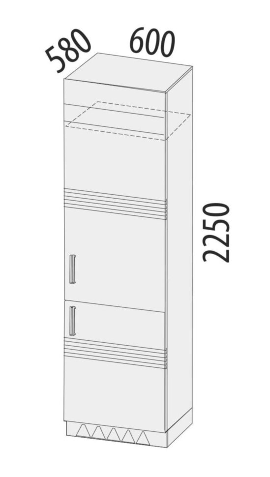 Пенал для встроенного холодильника