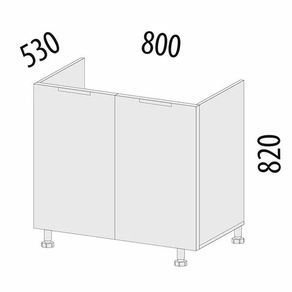 105.51 Стол 80 под мойку Грэйс
