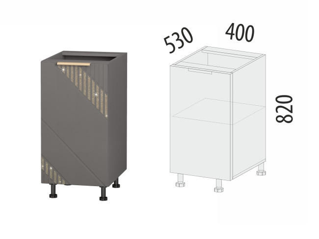 106.54 Напольный шкаф (лев/прав) Монако