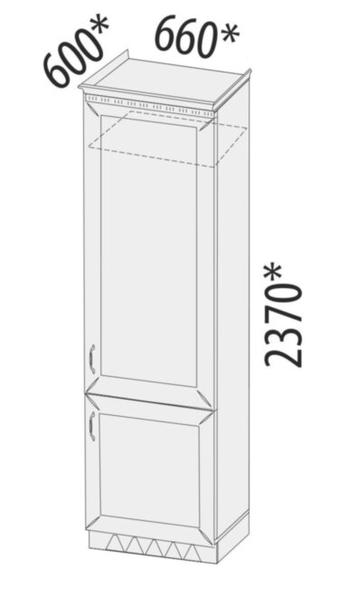 72.77 Пенал под встраиваемый холодильник (лев/прав) Оливия