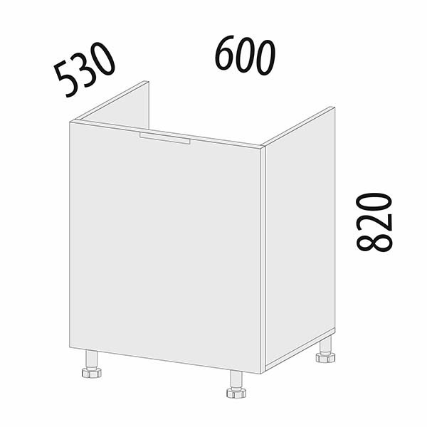 105.73 Стол под мойку (лев/прав) Грэйс
