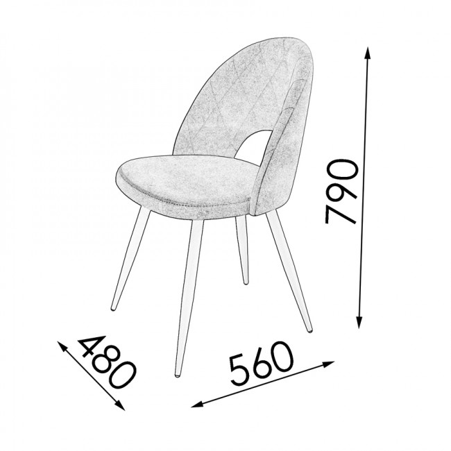 Стул Статус Десерт бежевый (велюр)