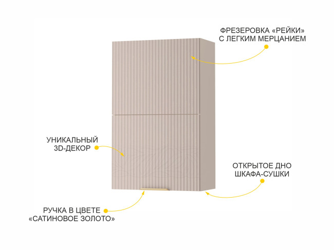 Шкаф-сушка кухонный (с системой плавного закрывания) Флоренция 107.41 Шкаф-сушка кухонный (с системой плавного закрывания) Флоренция 107.41