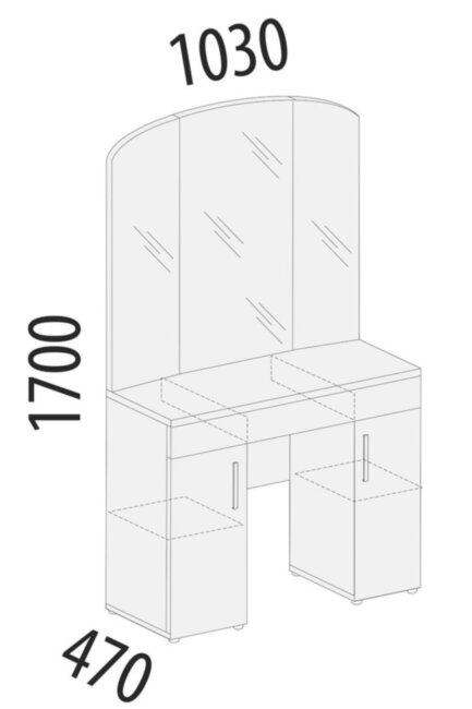 93.06 Туалетный столик Тиффани 1030