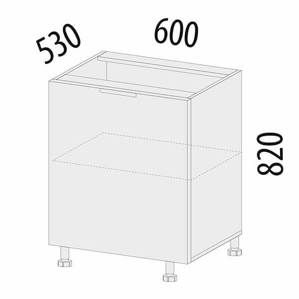 105.43 Стол 60 (лев/прав) Грэйс