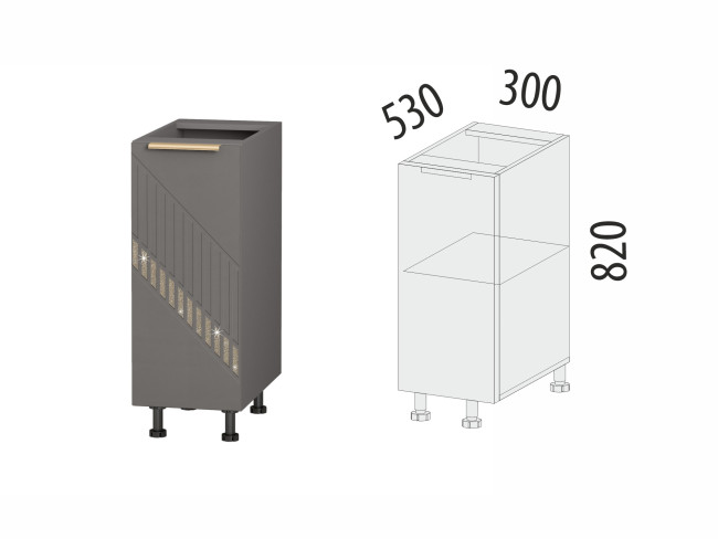106.55 Напольный шкаф (лев/прав) Монако