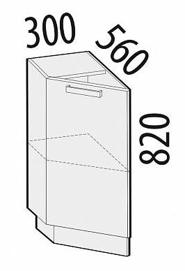 19.65 Стол торцевой левый 30х56х82