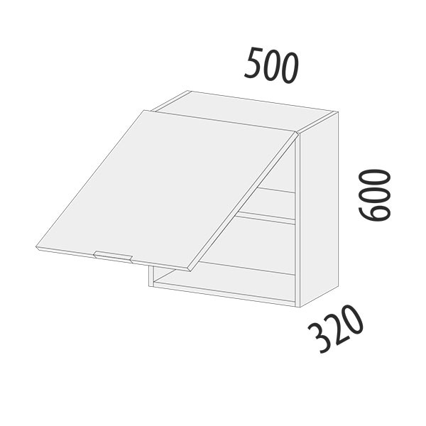 104.12 Шкаф над вытяжкой (с системой плавного закрывания) Бостон 104.12 Шкаф над вытяжкой (с системой плавного закрывания) Бостон