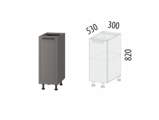 110.55 Напольный шкаф (лев/прав) Неаполь