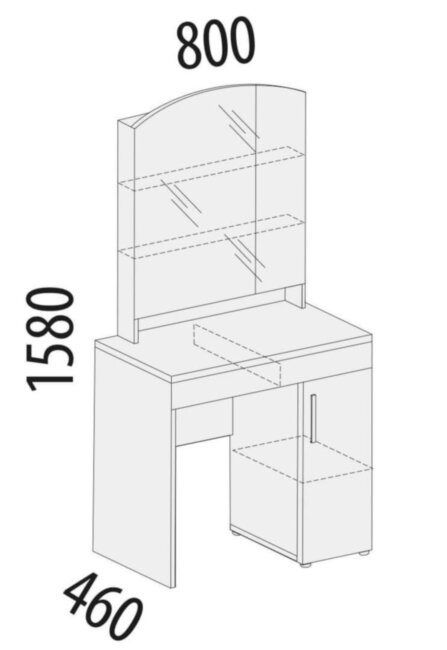 93.30 Туалетный столик Тиффани 800