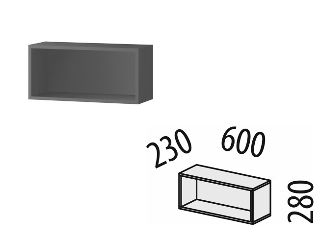 Полка навесная Джерси 602.38 Полка навесная Джерси 602.38
