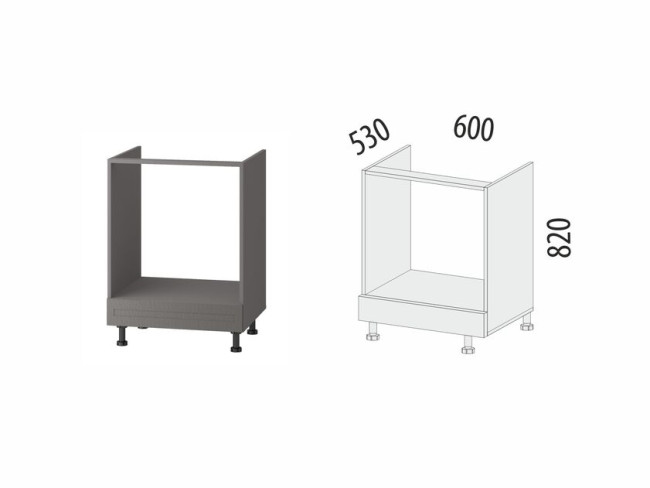 110.57 Напольный шкаф под встраиваемую технику с ящиком Неаполь 110.57 Напольный шкаф под встраиваемую технику с ящиком Неаполь