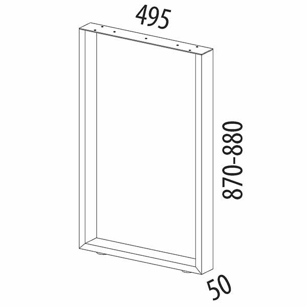 Опора барной стойки ОП2 Черная Опора барной стойки ОП2 Черная