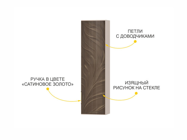 Шкаф-пенал кухонный (лев/прав) Флоренция 107.31