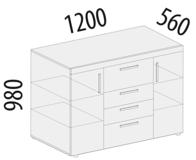 93.20 Комод Тиффани 1200