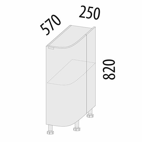 105.64 Стол торцевой правый Грэйс 105.64 Стол торцевой правый Грэйс