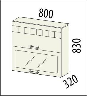 10.09 Шкаф-витрина 80х32х83