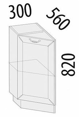 72.65 Стол торцевой левый 30х56х82