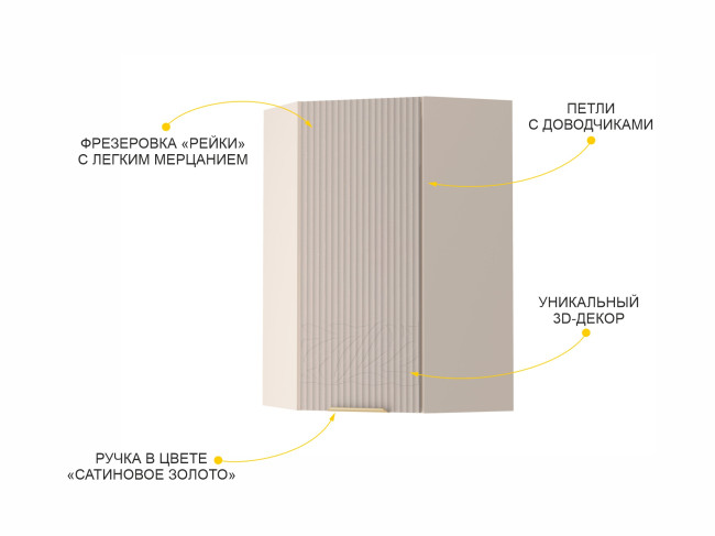 Шкаф кухонный угловой лев/прав Флоренция 107.20 Шкаф кухонный угловой лев/прав Флоренция 107.20