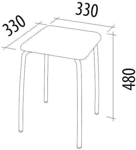 Табурет Олимп 2 Меркури серый