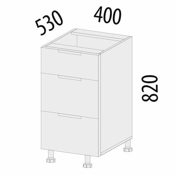 105.59 Стол 40 с ящиками (метабоксы) Грэйс 105.59 Стол 40 с ящиками (метабоксы) Грэйс