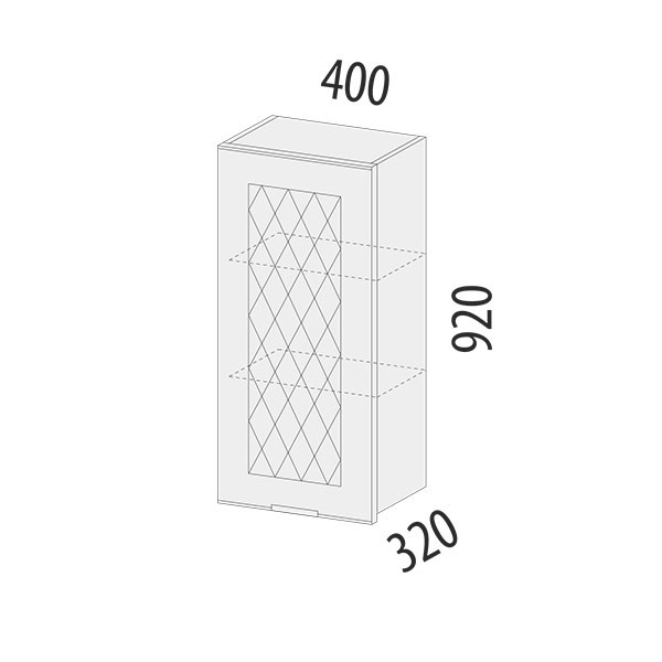 104.23 Шкаф с решеткой (лев/прав) Бостон 104.23 Шкаф с решеткой (лев/прав) Бостон