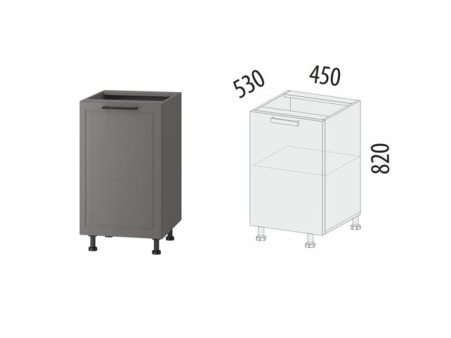 110.72 Напольный шкаф (лев/прав) Неаполь 110.72 Напольный шкаф (лев/прав) Неаполь