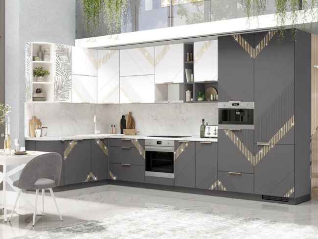 Кухонный гарнитур угловой Монако 106 201