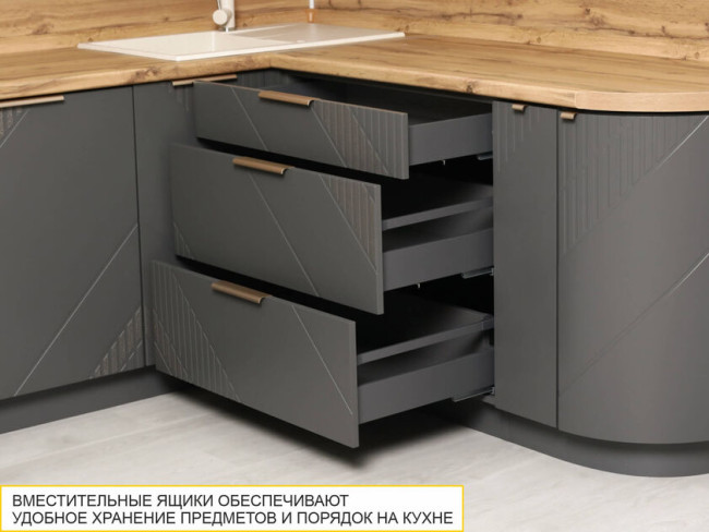 Кухонный гарнитур угловой Монако 106 201