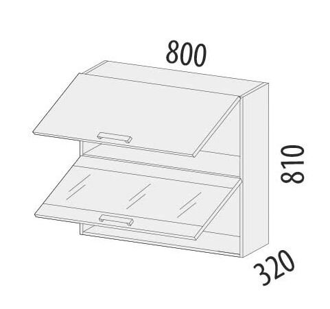 101.09.1 Шкаф-витрина 800 (с откидной системой Blum) 101.09.1 Шкаф-витрина 800 (с откидной системой Blum)